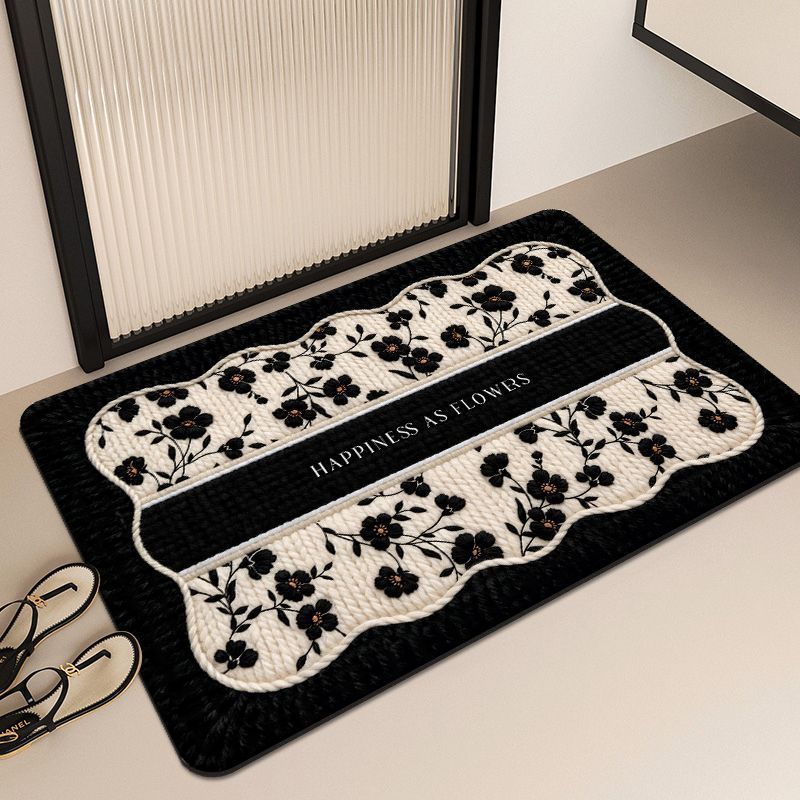 Floral Embroidered Area Mat