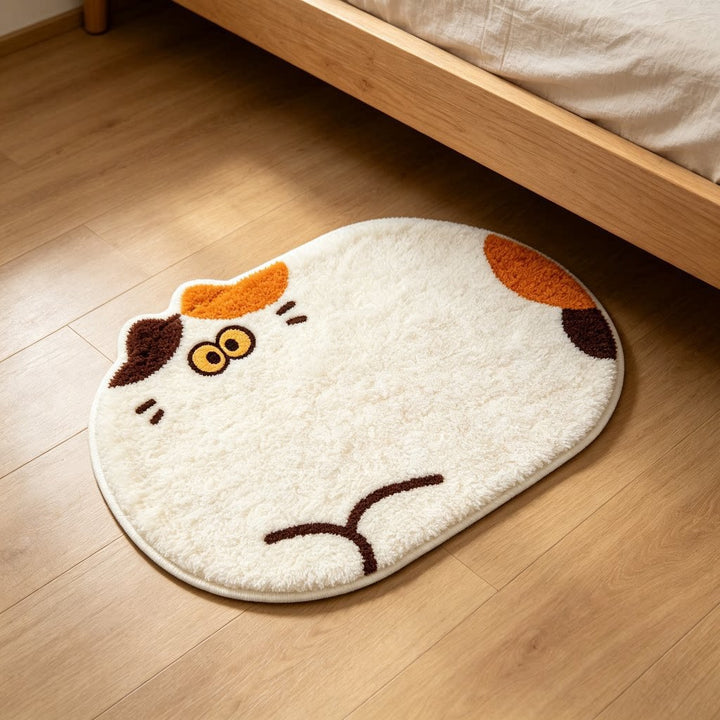 Cute Cat-Themed Plush Area Mat