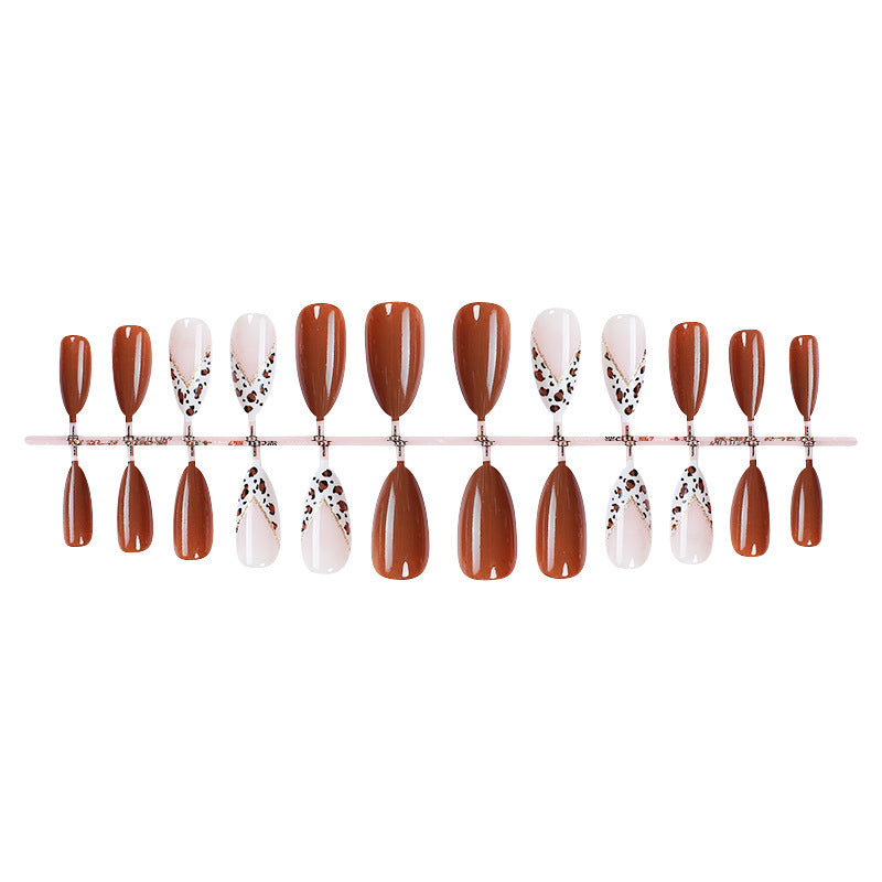Decorative Press-On Nail Set with Unique Patterns kalsten