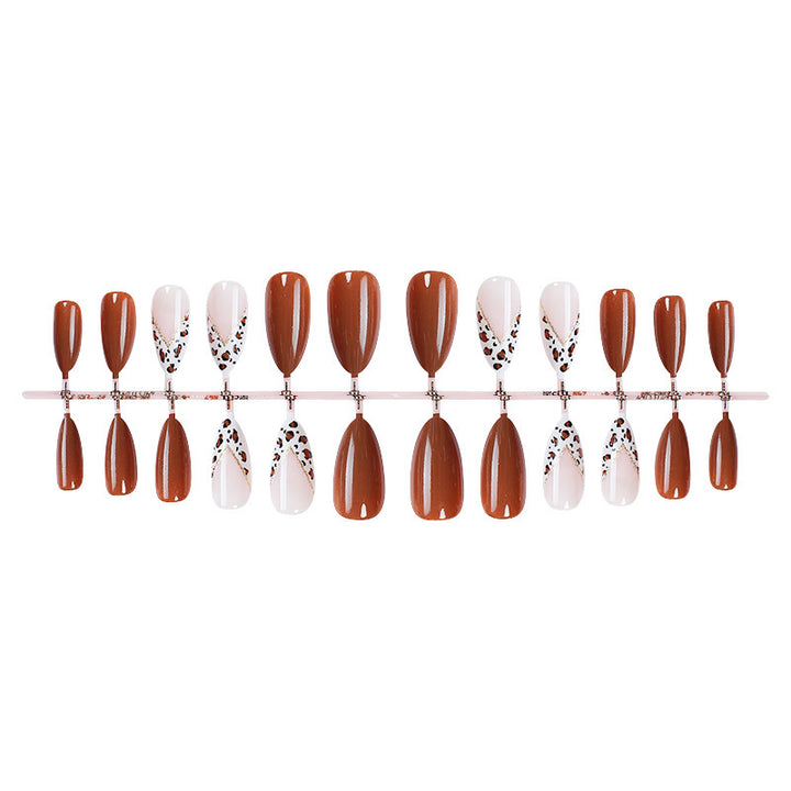 Decorative Press-On Nail Set with Unique Patterns kalsten
