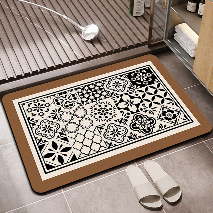 Artistic Patterned Bath Mat