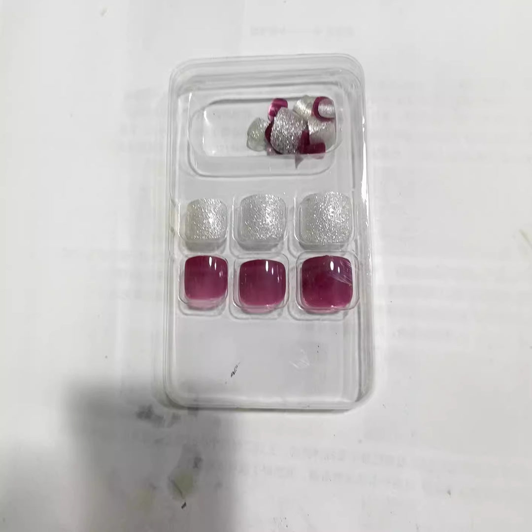Premium Press-On Nail Set with Glitter and Gemstone Accents Kalsten