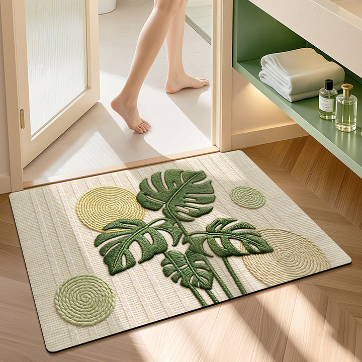Floral Embroidered Area Rug Kalsten