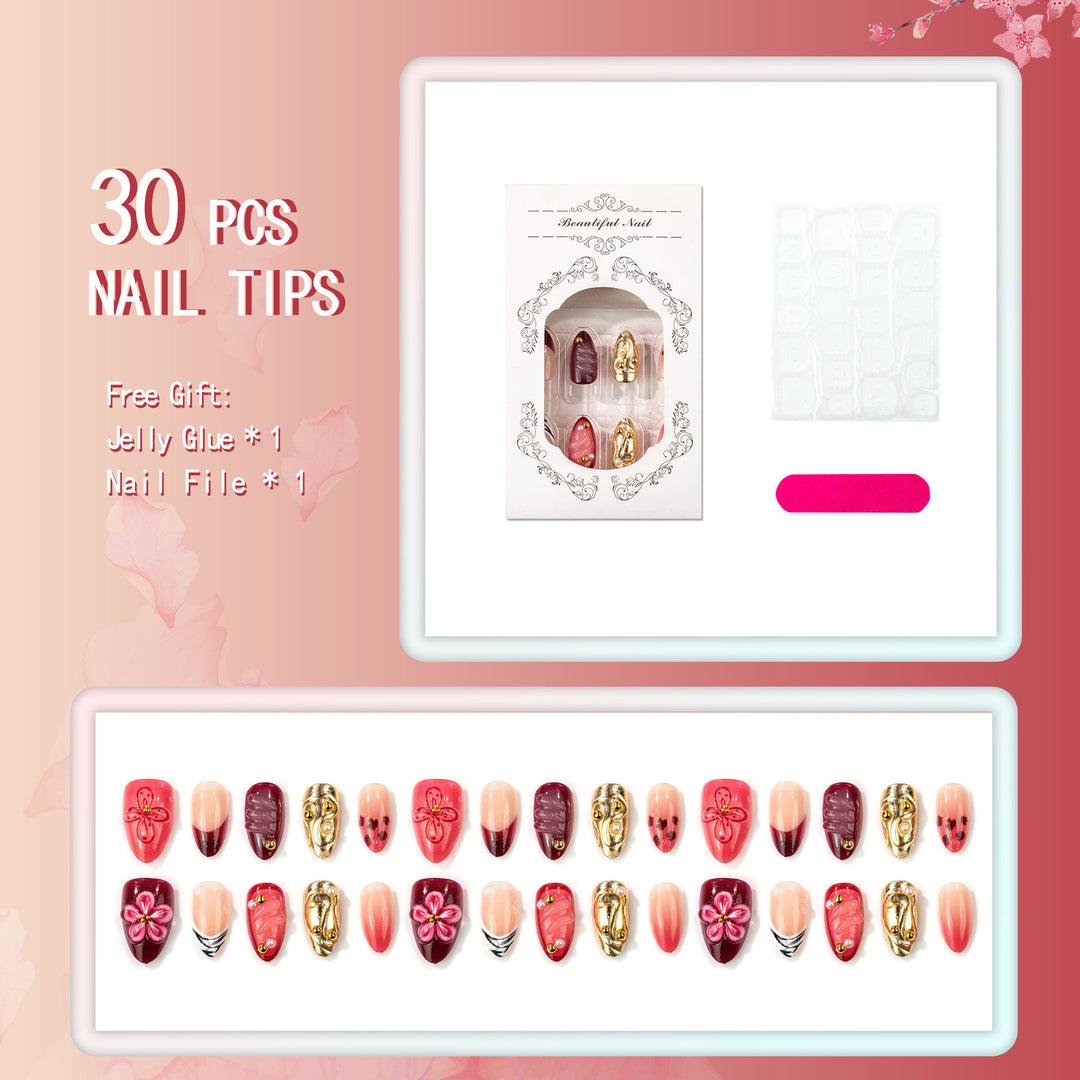 Artistic Press-On Nail Set 1790738713