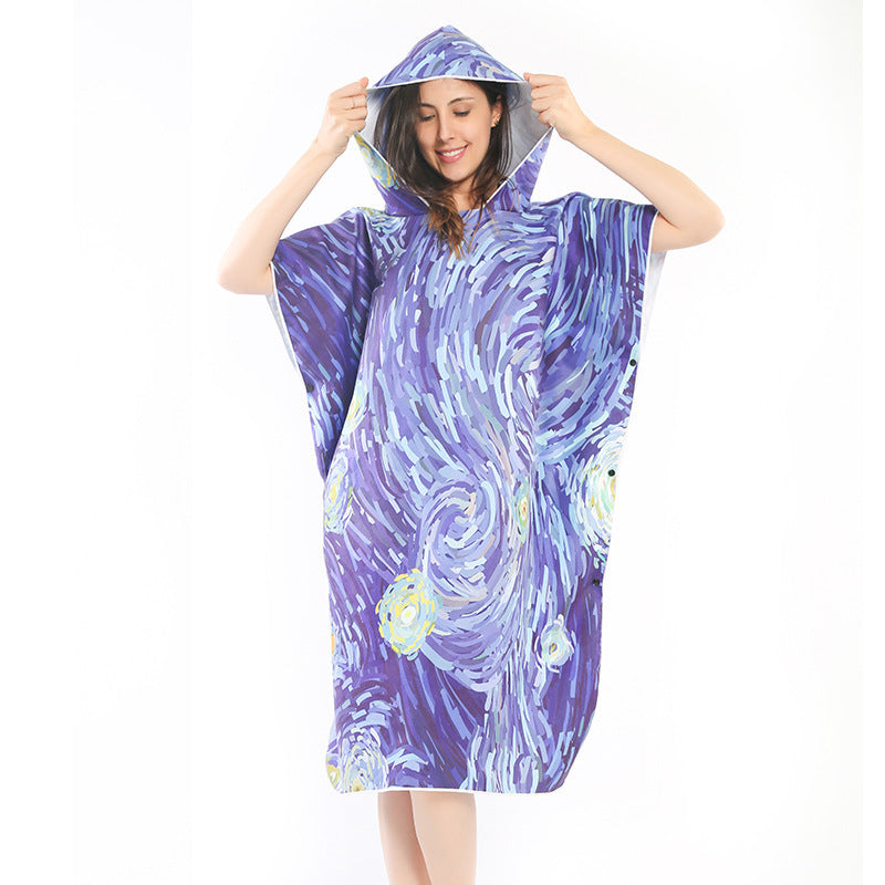 Beach dress with tropical print Kalsten