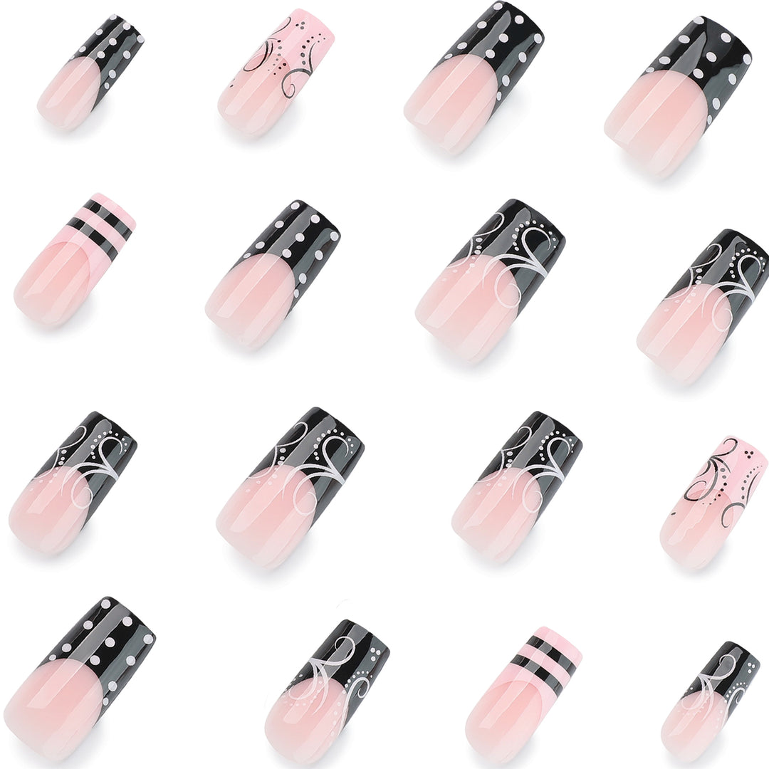 Artistic acrylic nails in elegant design Kalsten