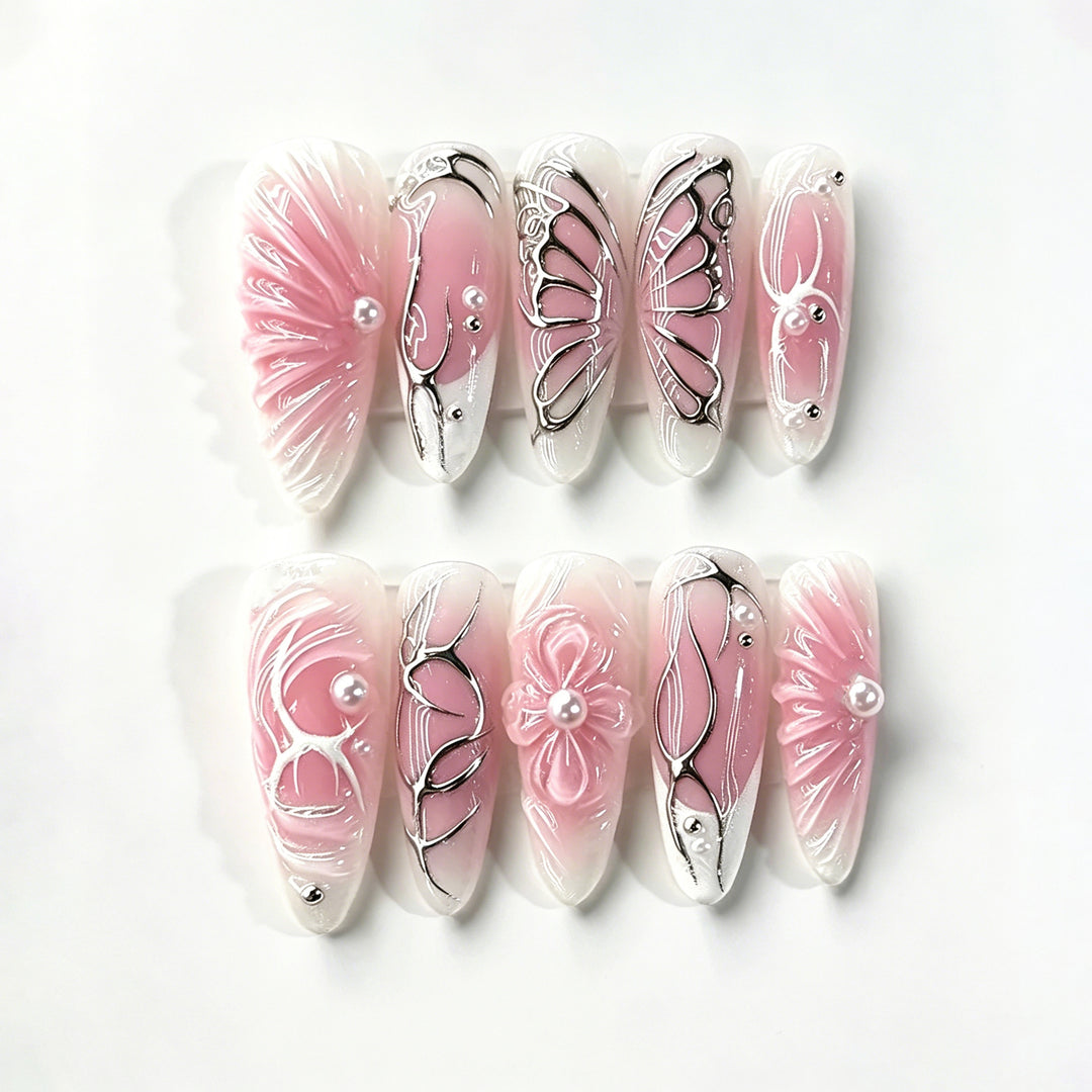 Luxury Decorative Press-On Nail Art Set