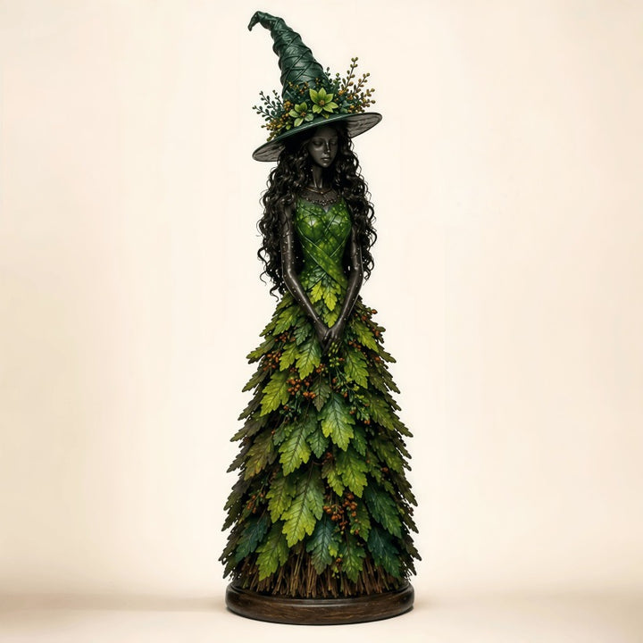 Enchanting Leafy Witch Figurine Kalsten
