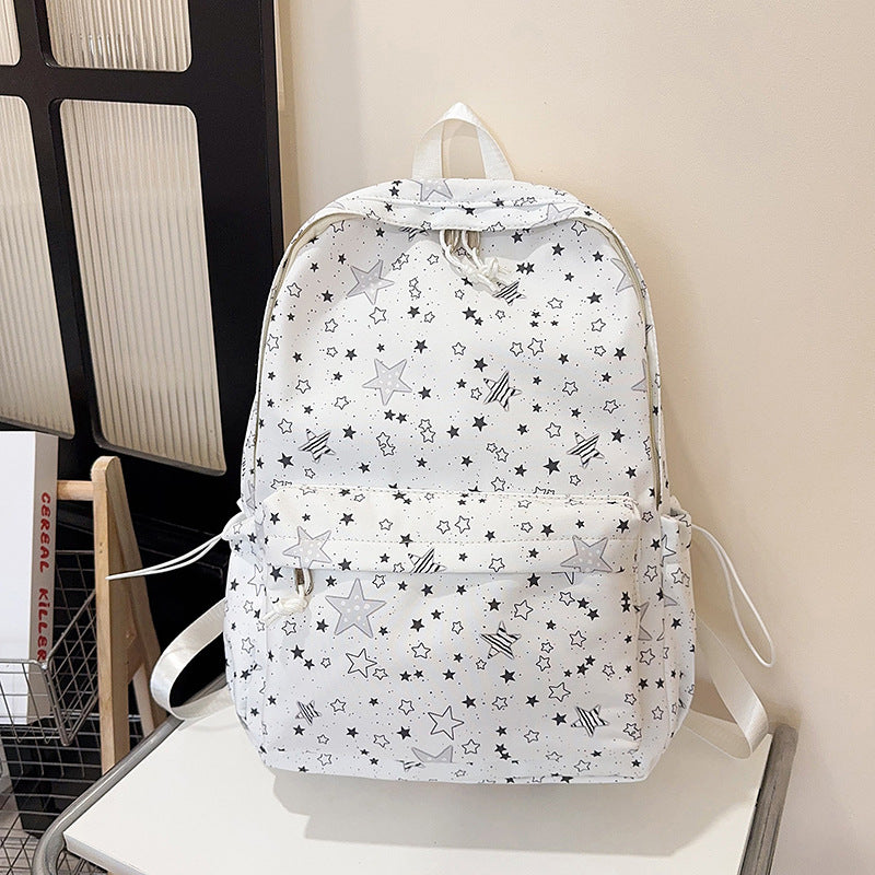 Star Print Spacious Backpack Kalsten