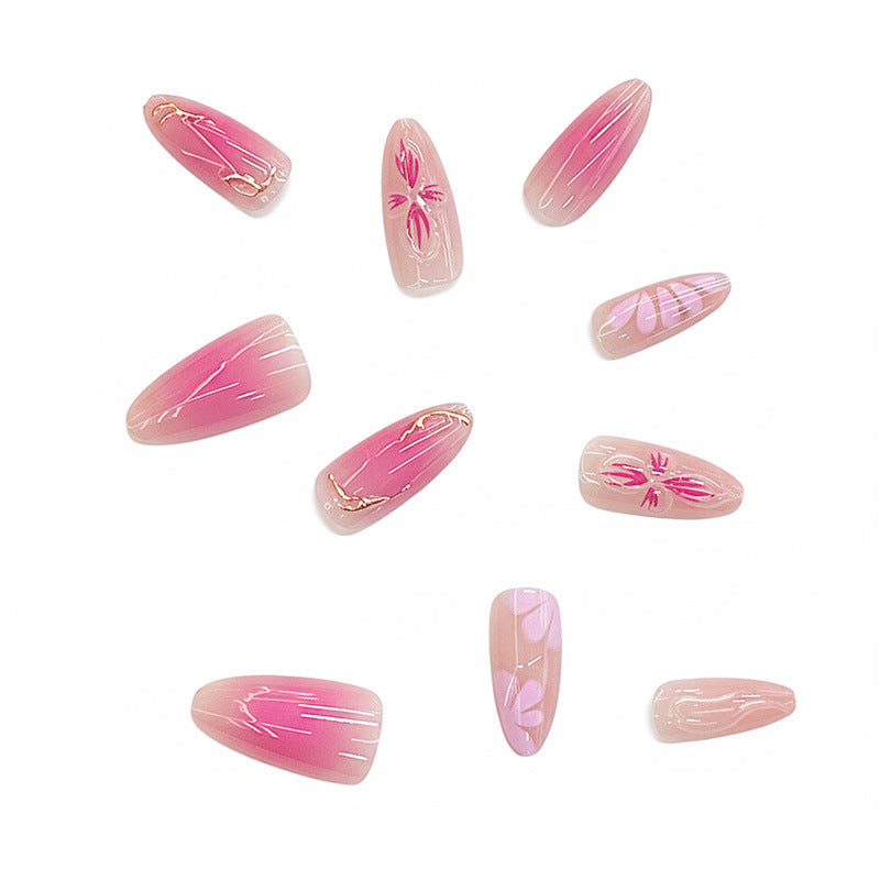 Artistic Floral Ombre Press-On Nail Set Kalsten