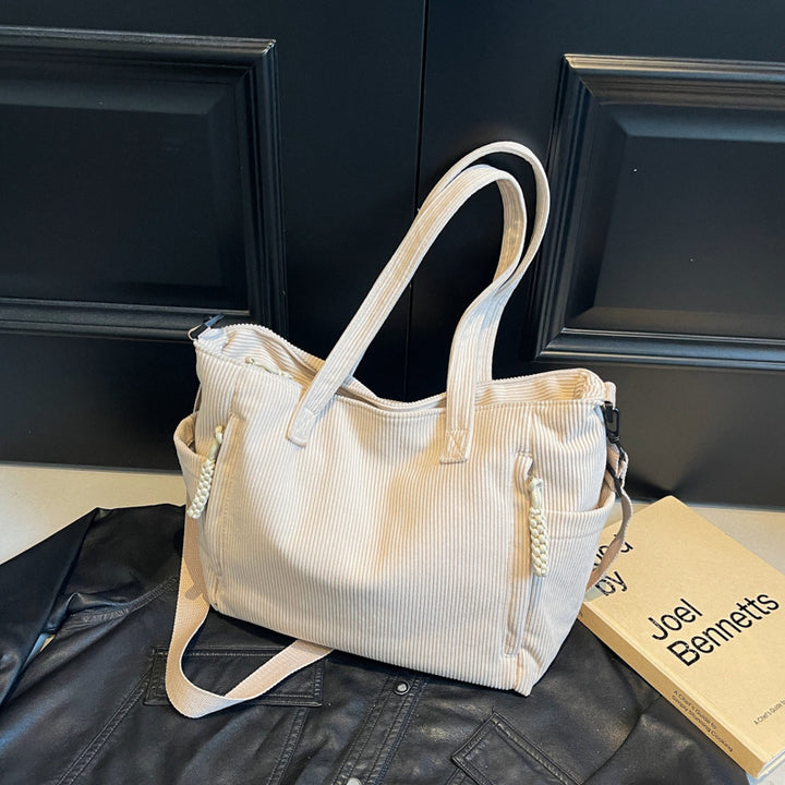 Multi-Pocket Canvas Tote Bag Kalsten