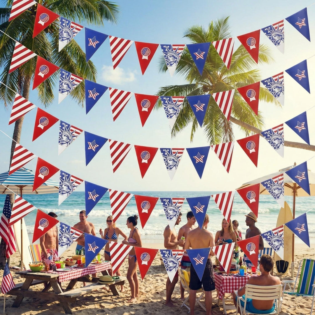 Unisex nan Pennant chain with USA motif made of weather-resistant polyester Kalsten