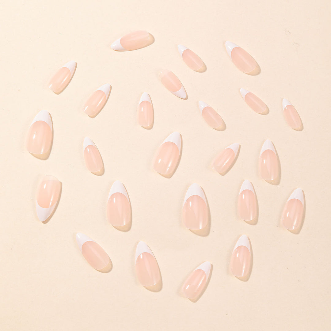 Elegant French Tip Stiletto Nail Art Extensions Kalsten