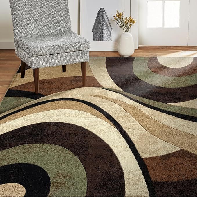 Abstract Swirl Area Rug