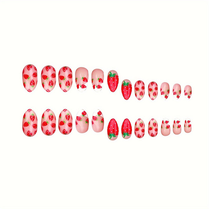 Strawberry-Themed Press-On Nail Set Kalsten