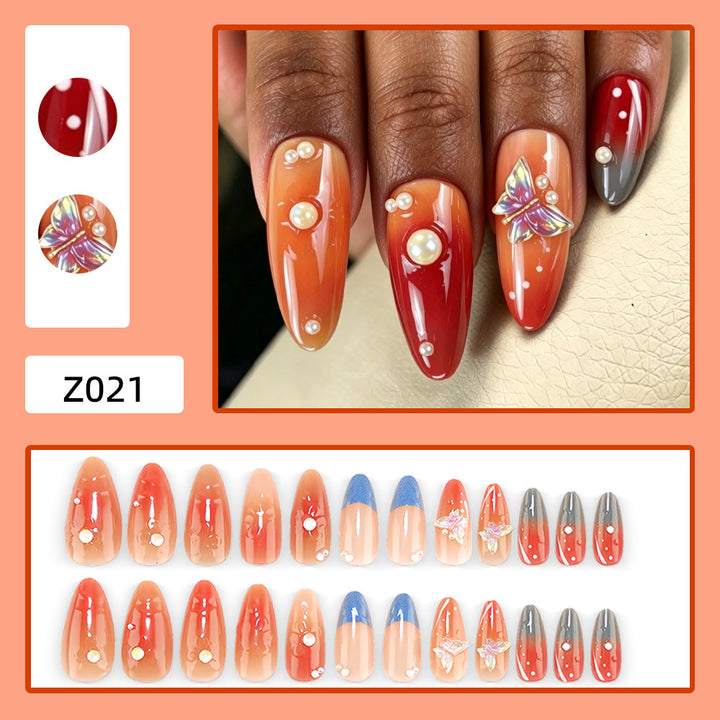 Artificial nails with intricate jewelry details Kalsten