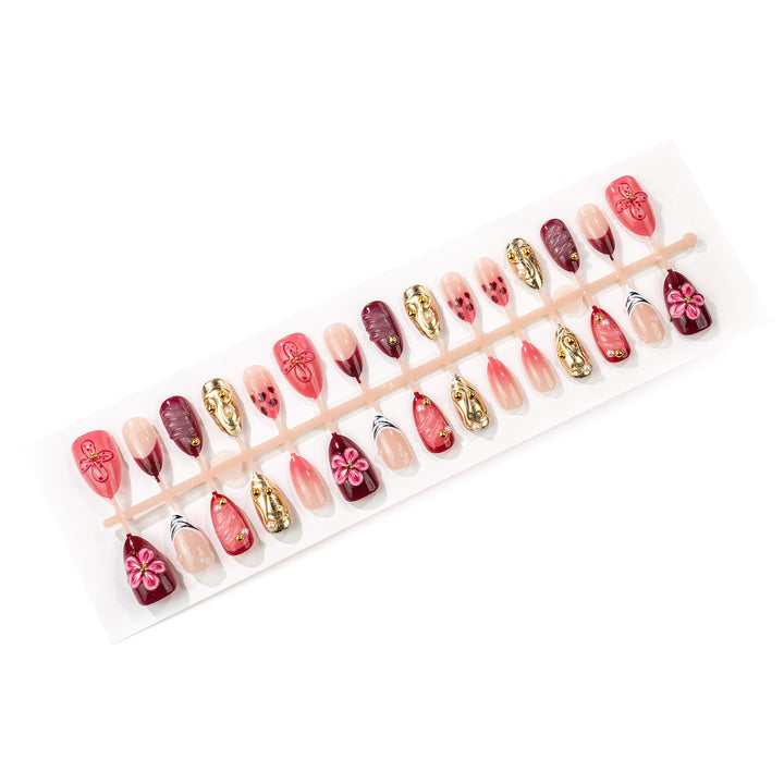 Decorative Floral Press-On Nail Art Set Kalsten 1790636707