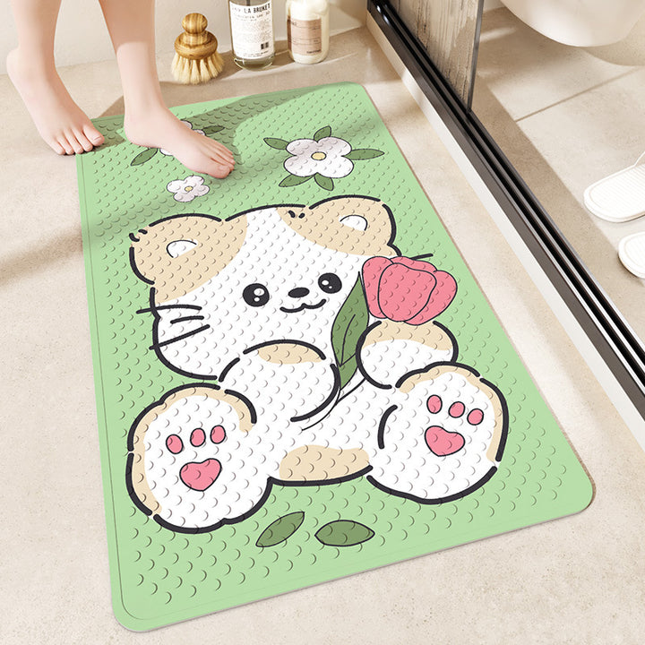 Cute Cartoon Cat Bath Mat Kalsten