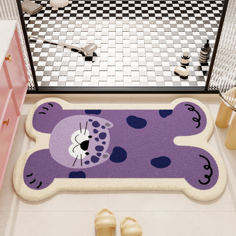 Cute Cartoon Cat Shaped Bath Mat