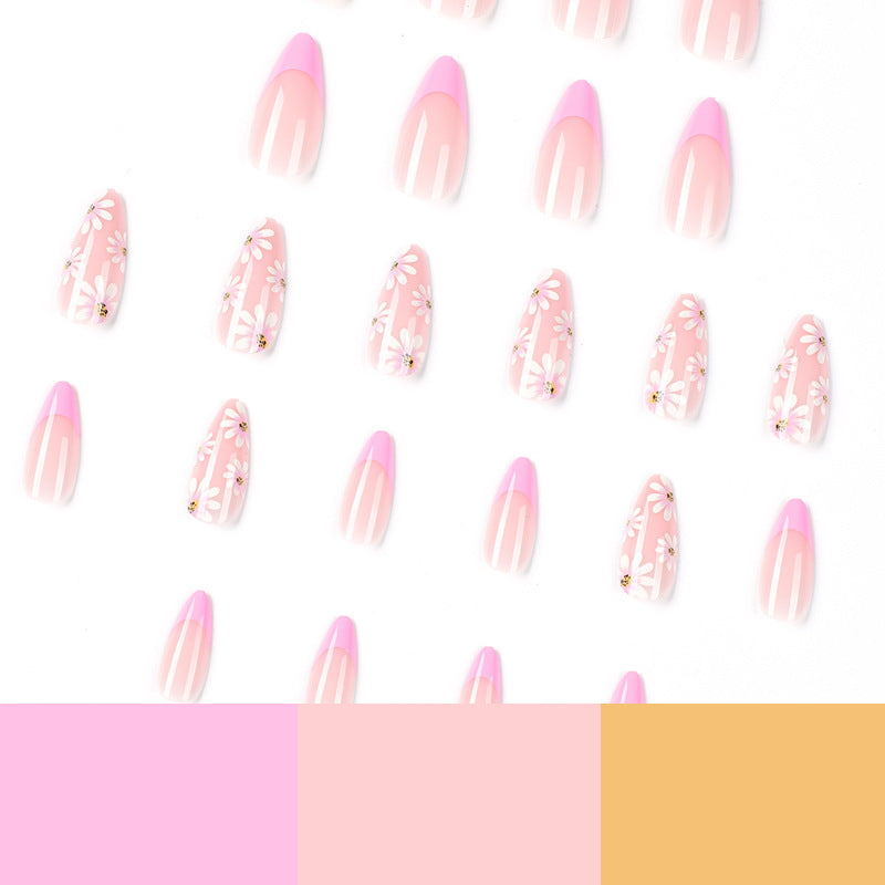 Artful Nail Extensions with Floral Design Kalsten