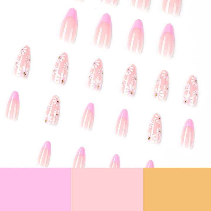 Artful Nail Extensions with Floral Design Kalsten