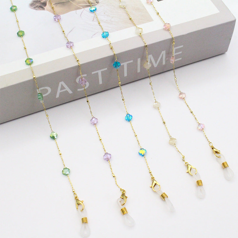 Elegant Crystal-Designed Eyewear Chain Kalsten