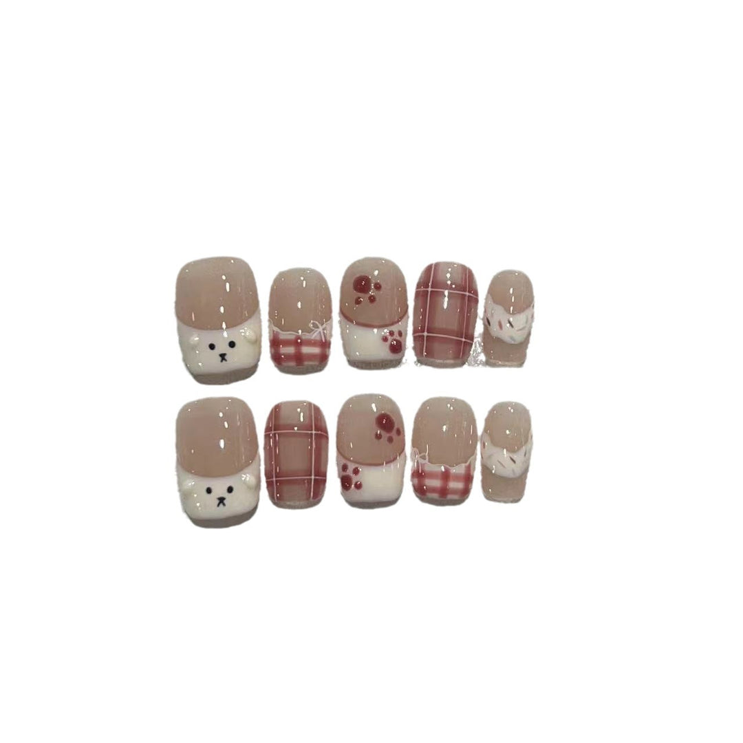 Cute Character Design Press-On Nail Art Set Kalsten