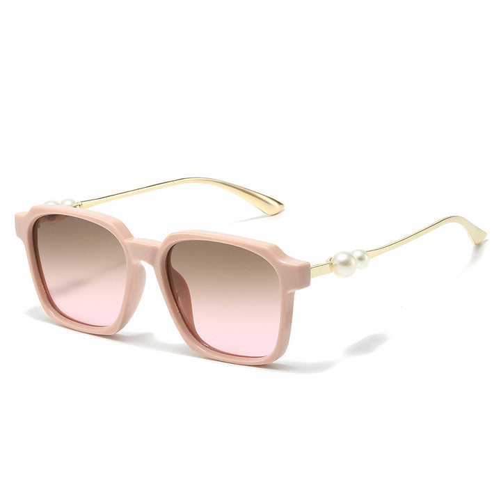 Chic Square Frame Sunglasses with Pearl Accents Kalsten