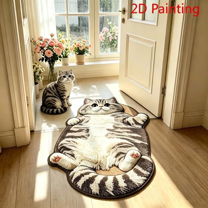 Cute Cat-Shaped Bath Mat