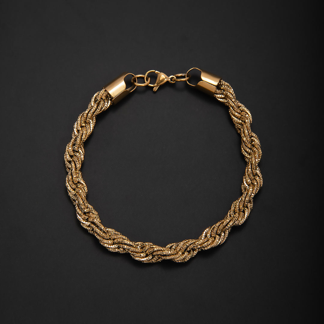 Braided Gold Statement Bracelet Kalsten