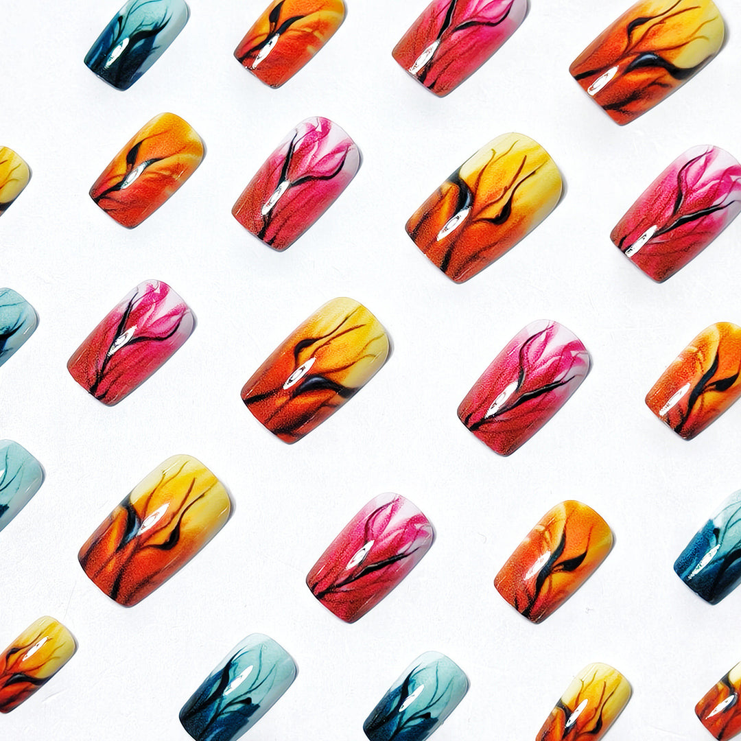 Artificial nails with autumn leaf design Kalsten