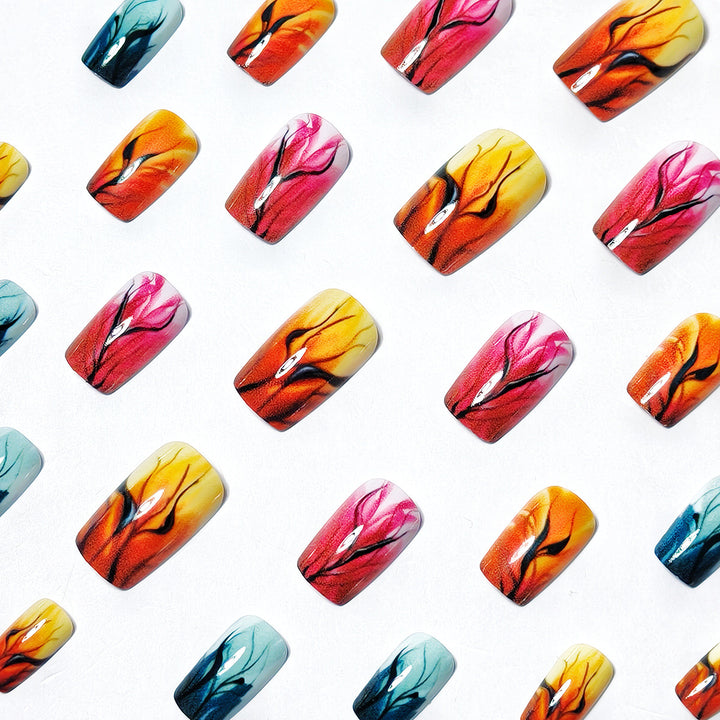 Artificial nails with autumn leaf design Kalsten
