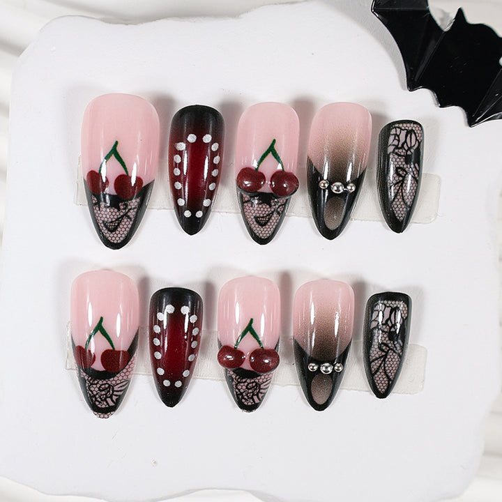 Nail art set with playful fruit and flower designs Kalsten