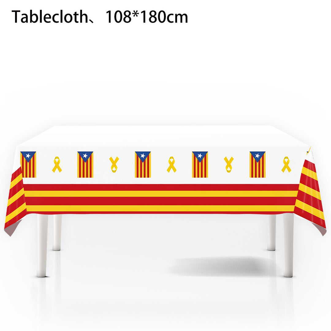 Unisex nan patriotic rectangular party tablecloth with stars and stripes waterproof disposable plastic Kalsten