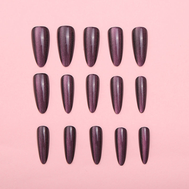Glossy Almond-Shaped Press-On Nails Set Kalsten