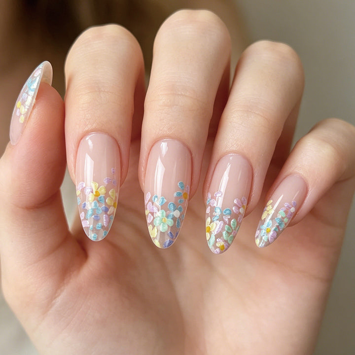 Floral Accented Press-On Nail Set Kalsten