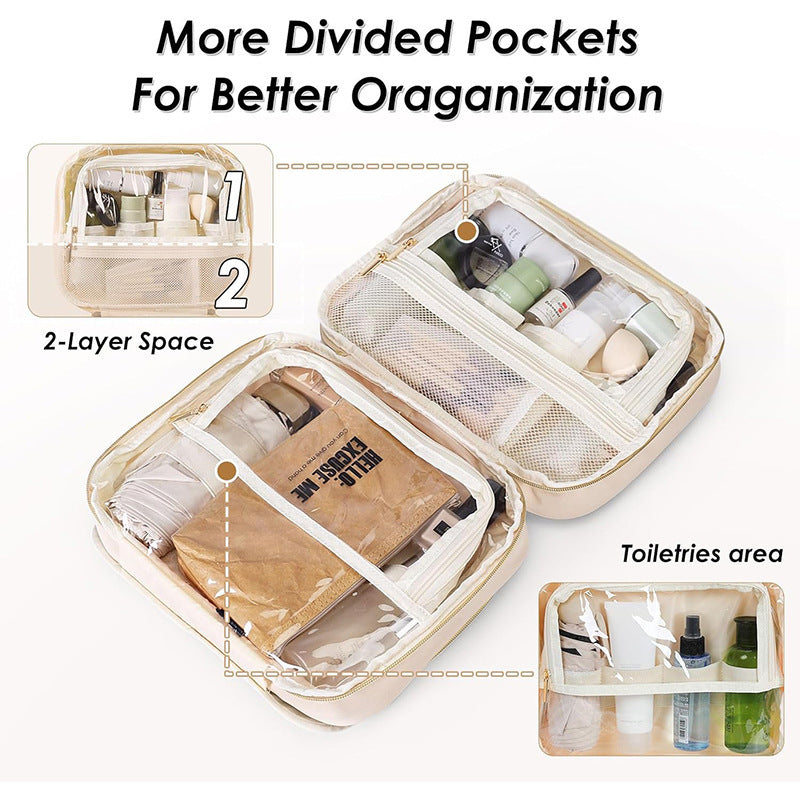 Padded Cosmetic Organizer Bag with Structured Exterior Kalsten