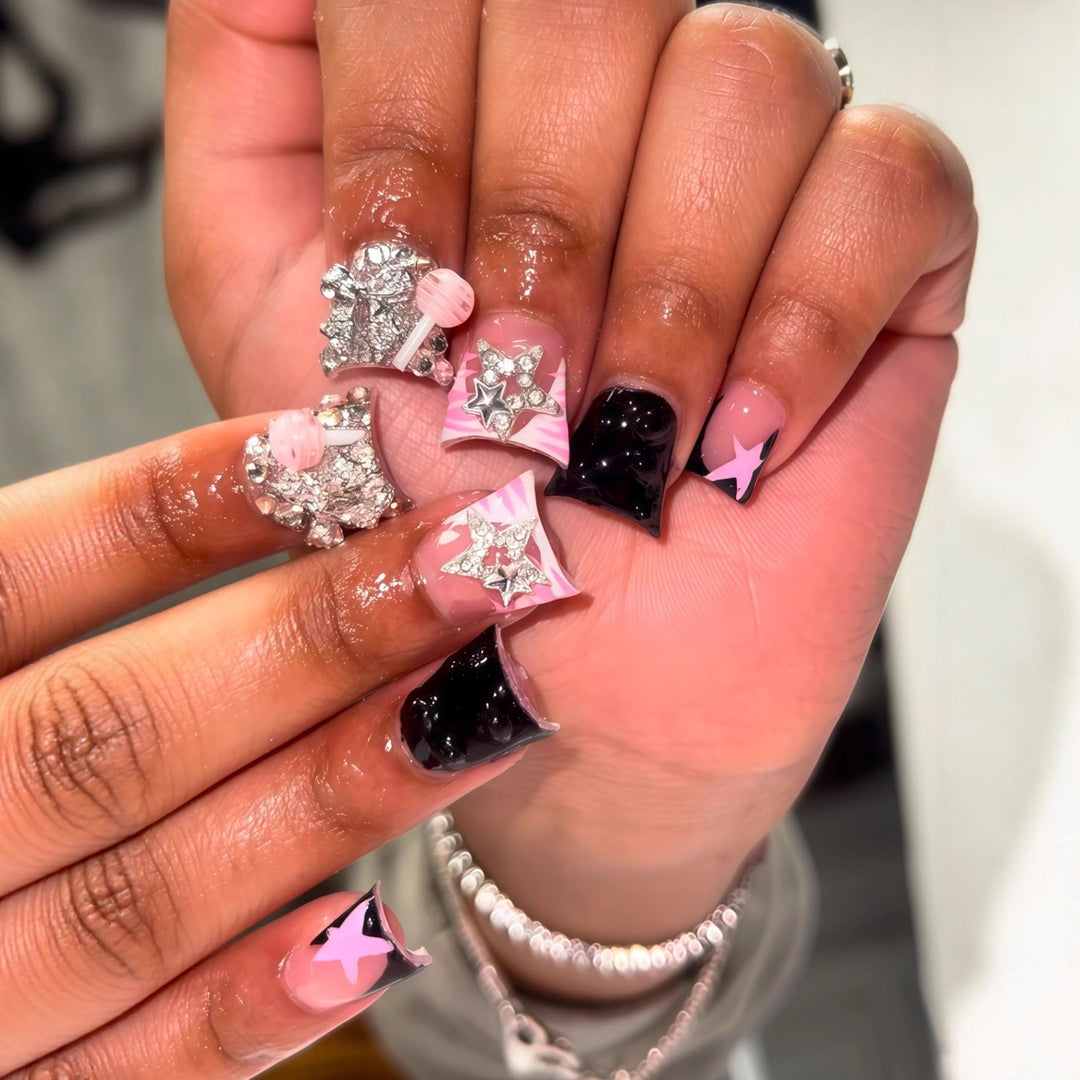Glamorous Decorative Press-On Nail Art Kalsten