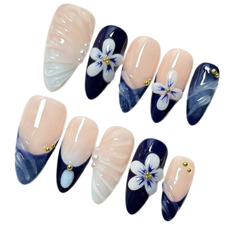 Floral Themed Press-On Nail Set Kalsten