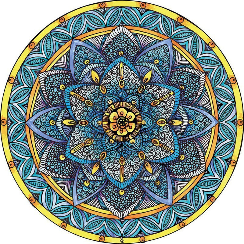 Circular Vintage Floral Area Rug Kalsten