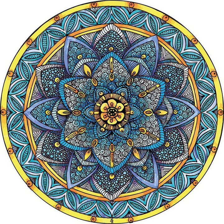 Circular Vintage Floral Area Rug Kalsten