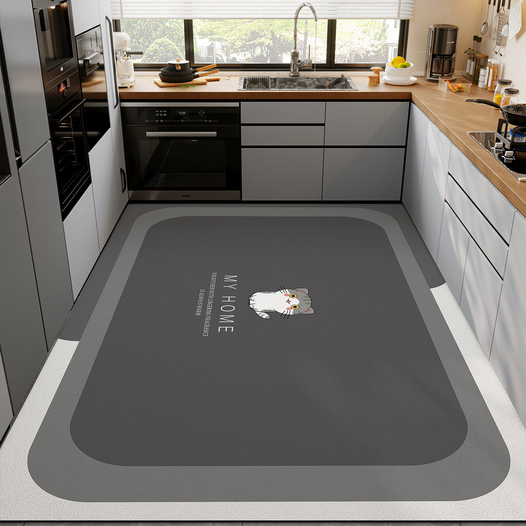 Floral Pattern Kitchen Mat