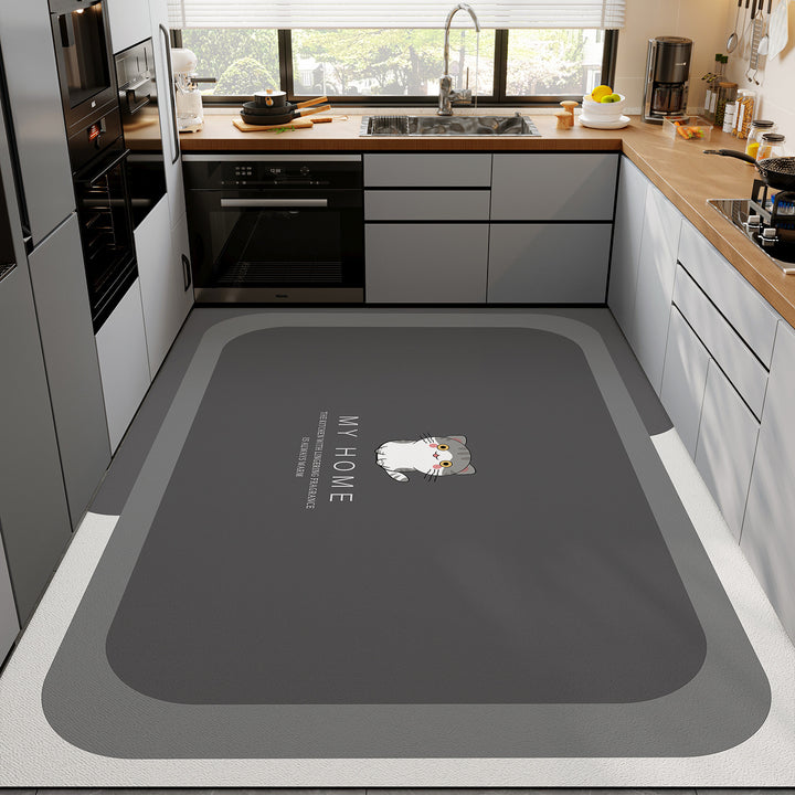 Floral Pattern Kitchen Mat