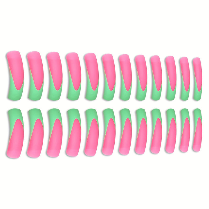 Stylish Long Acrylic Press-On Nails with Gradient Design Kalsten