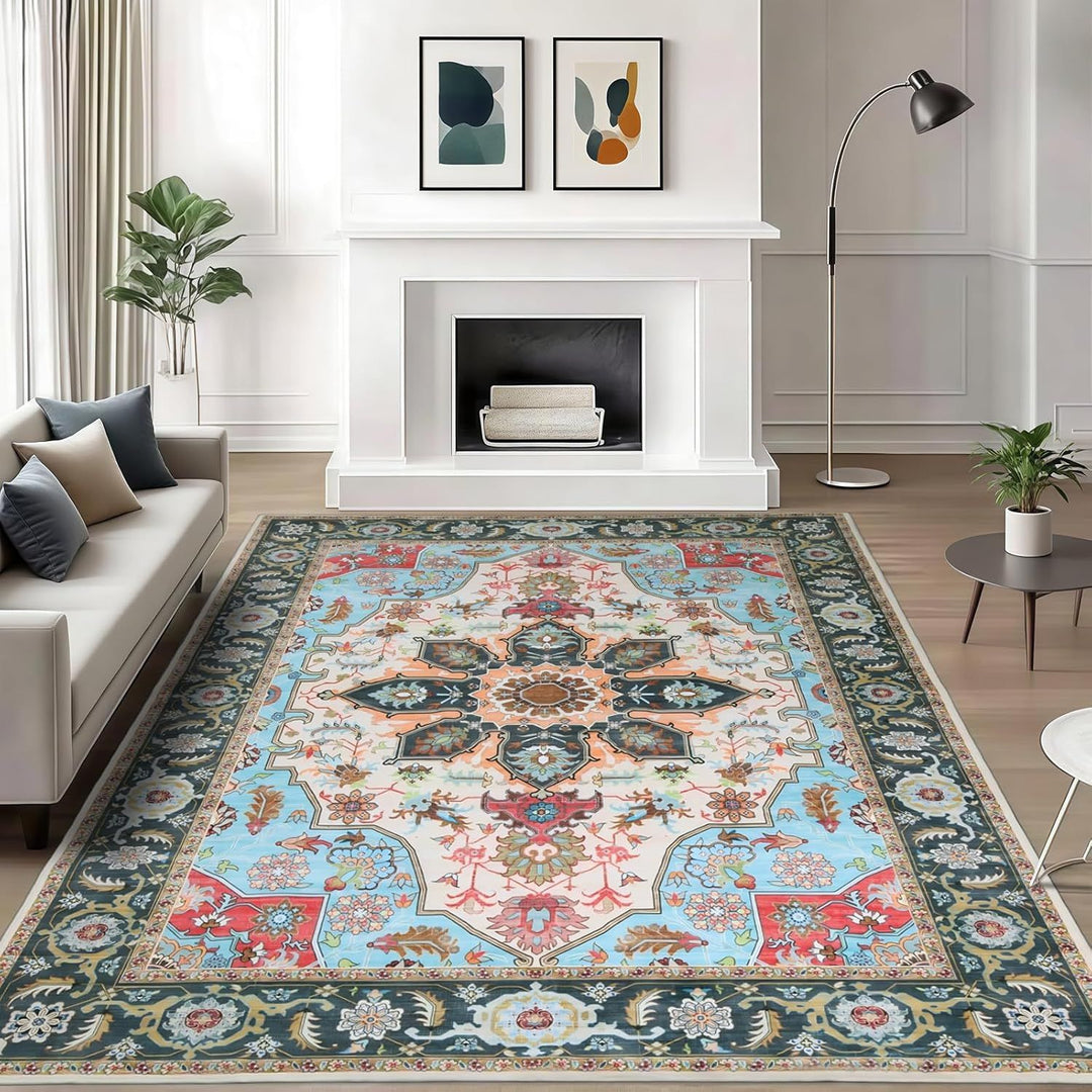 Vintage-Inspired Floral Area Rug