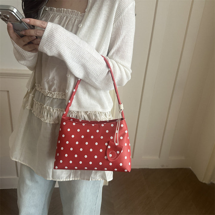 Casual Polka Dot Shoulder Handbag