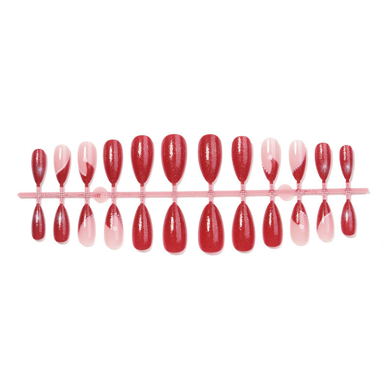 Artificial nail set with glamorous glitter accents Kalsten