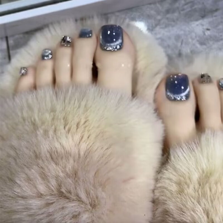 Heart-Embellished Press-On Toe Nails Kalsten