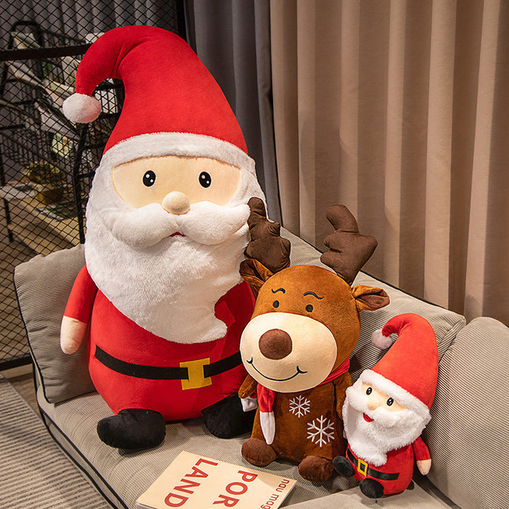 Plush Smiling Christmas Tree Cuddle Toy with Shimmer Star Top & Soft Faux-Fur Kalsten