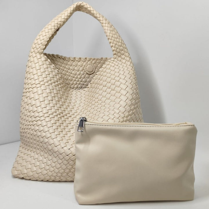 Textured Braided Tote Bag Kalsten